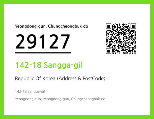 Address and Postal Code QR Code Image (CC BY 4.0)