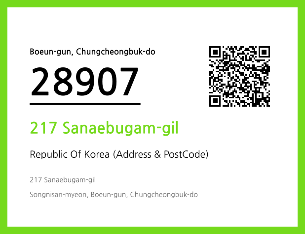 CC BY 4.0 Address and Postal Code QR Code Image (CC BY 4.0)