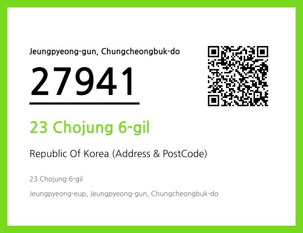 Address and Postal Code QR Code Image (CC BY 4.0)
