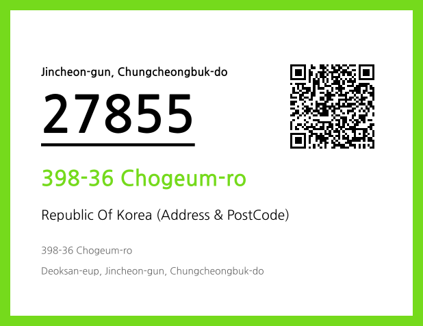 Address and Postal Code QR Code Image (CC BY 4.0)