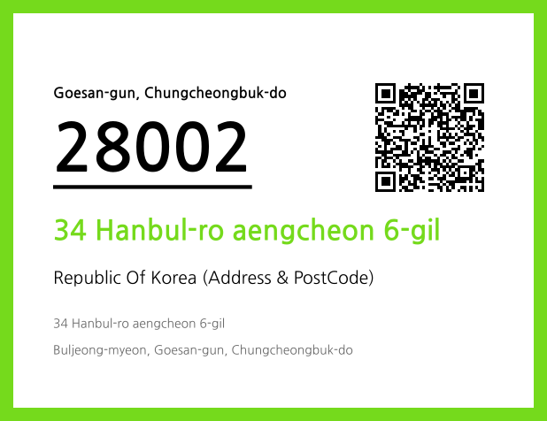 Address and Postal Code QR Code Image (CC BY 4.0)