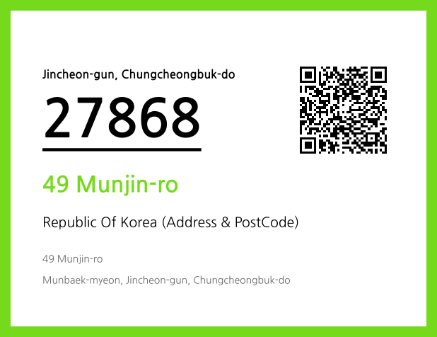 Address and Postal Code QR Code Image (CC BY 4.0)