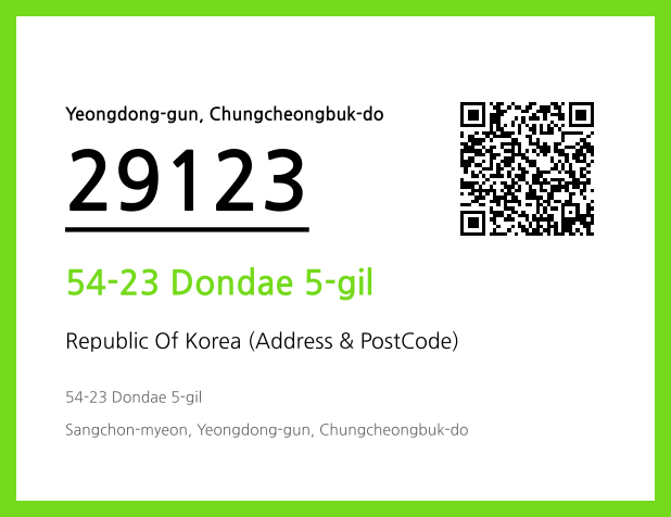 Address and Postal Code QR Code Image (CC BY 4.0)