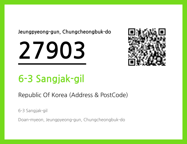 Address and Postal Code QR Code Image (CC BY 4.0)