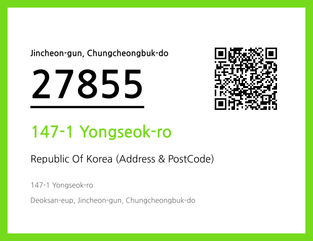 Address and Postal Code QR Code Image (CC BY 4.0)