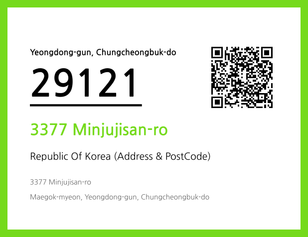 Address and Postal Code QR Code Image (CC BY 4.0)