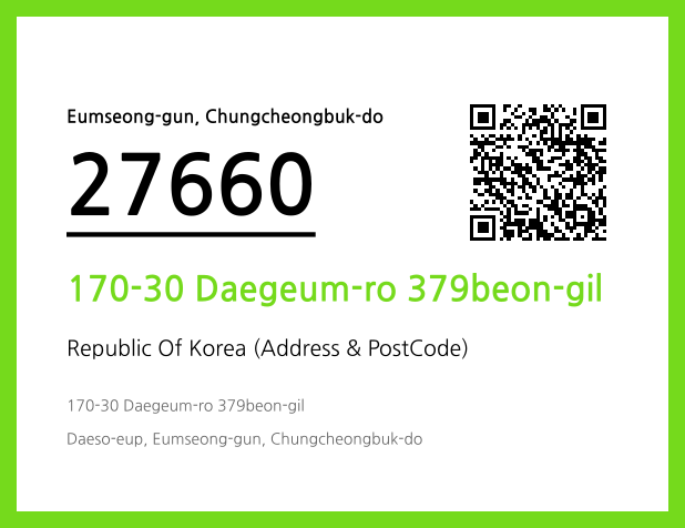Address and Postal Code QR Code Image (CC BY 4.0)