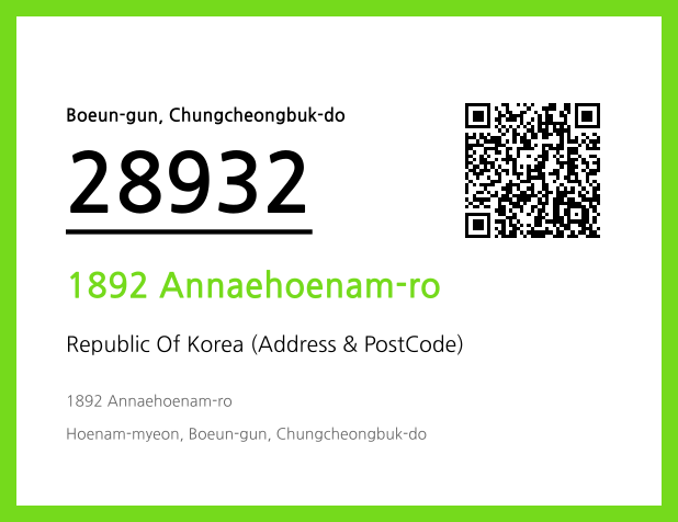 CC BY 4.0 Address and Postal Code QR Code Image (CC BY 4.0)