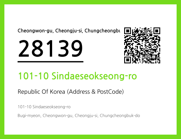 Address and Postal Code QR Code Image (CC BY 4.0)