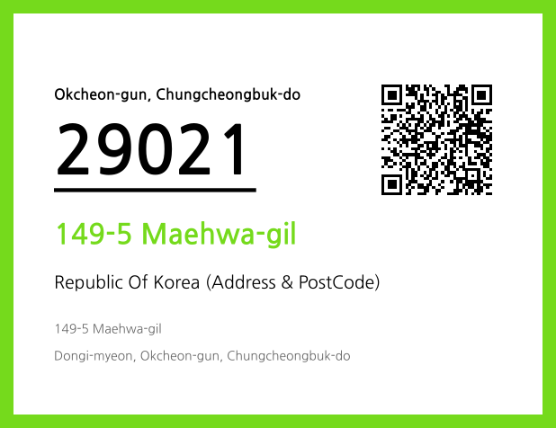 Address and Postal Code QR Code Image (CC BY 4.0)